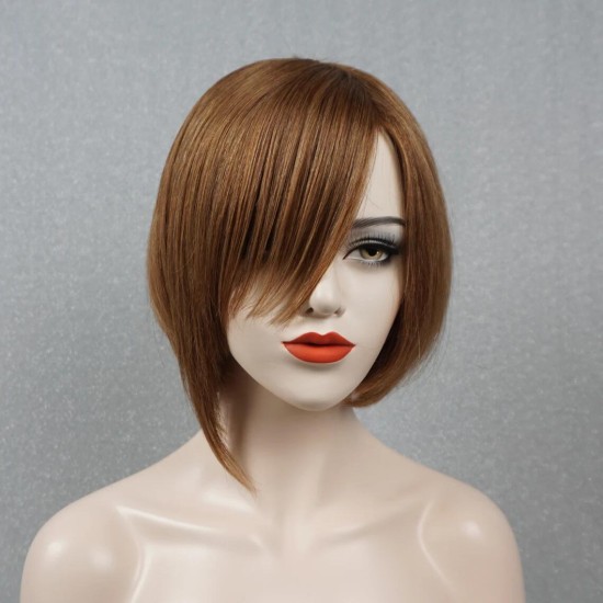 Golden Brown Bob Human Hair Wigs For Women