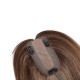 100% Echthaar-Clip-In-On-Haar-Topper Mit Pony