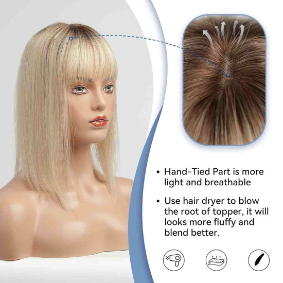 150% Dichte Abdeckung Gegen Haarausfall, Haaraufsatz für Frauen mit Dünner Werdendem Haar